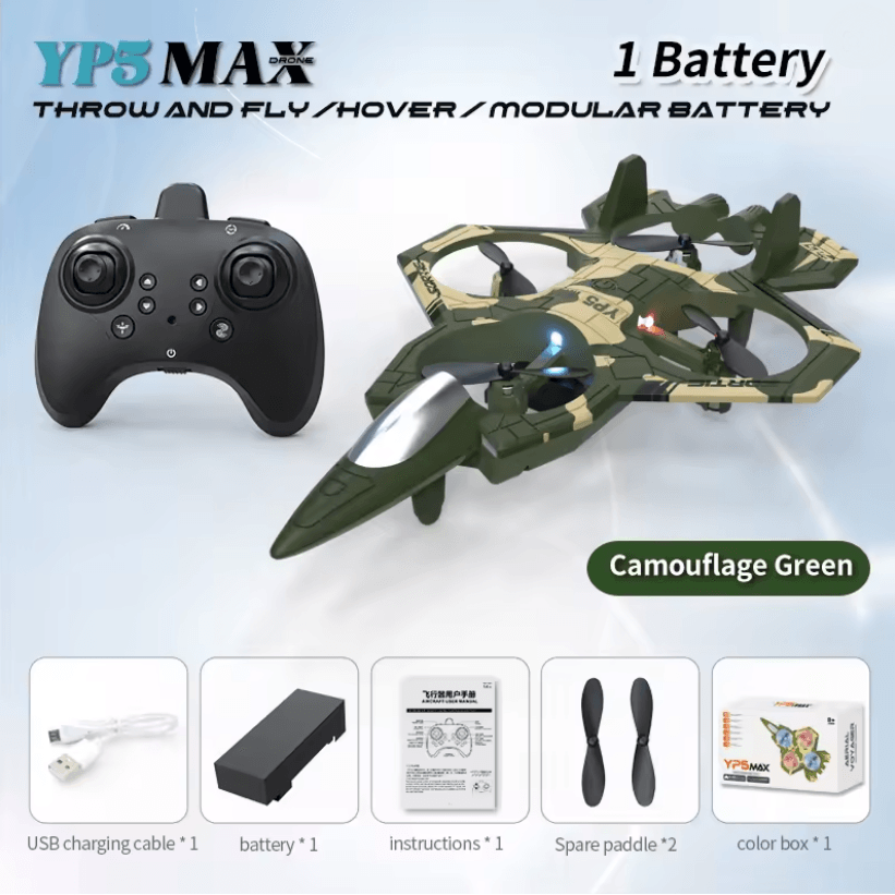 YP3 RC Foam Jet Glider With 24 GHz Stunt RC Helicopter Mode And LED Lights 5