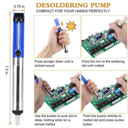 15in1 Soldering Iron Kit  Adjustable Temperature 60W EU Plug With Complete Repair Tools 3