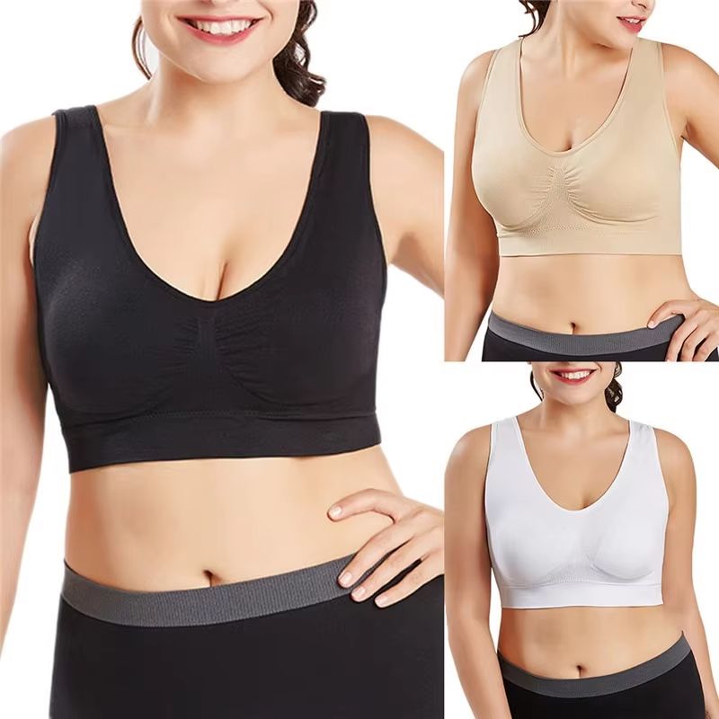 Seamless No-Pad Sports Bra – Breathable, Lightweight Bralette for Yoga & Fitness
