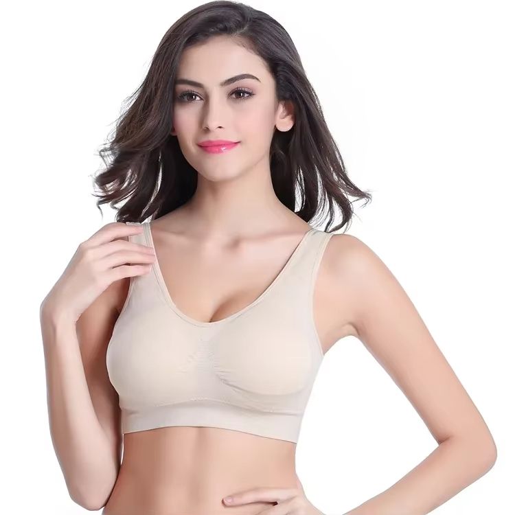 Seamless NoPad Sports Bra  Breathable Lightweight Bralette For Yoga  Fitness 7