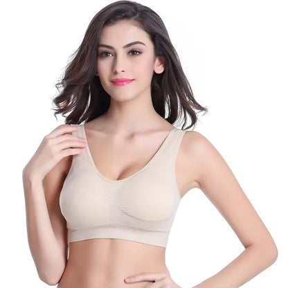 Seamless NoPad Sports Bra  Breathable Lightweight Bralette For Yoga  Fitness 7