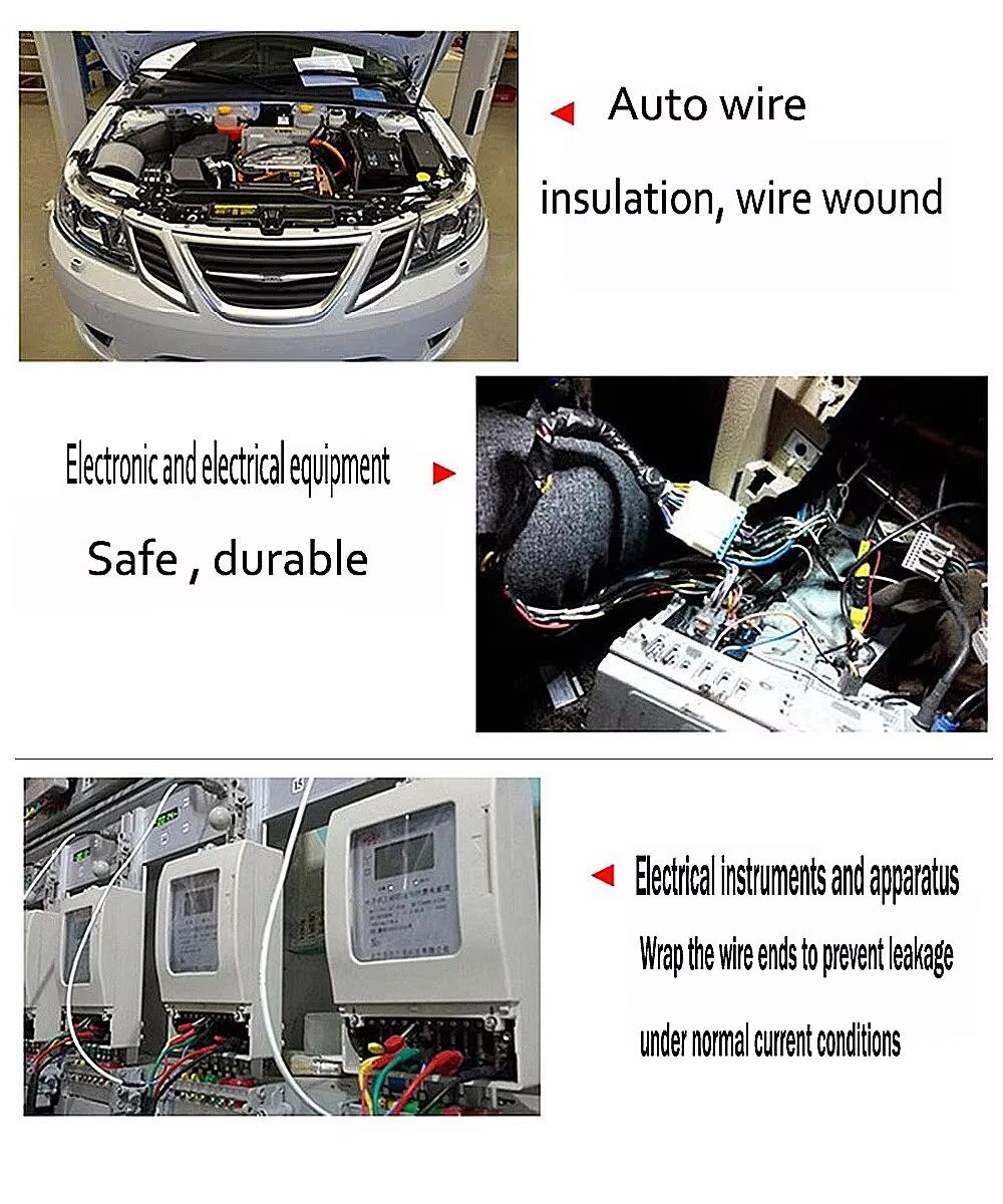 HeatResistant Adhesive Cloth Tape  15M Flame Retardant Automotive Wire Harness Wrap 4
