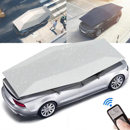 Smart Automatic Car Umbrella Canopy with Sun Protection and Waterproof Cover for All Weather