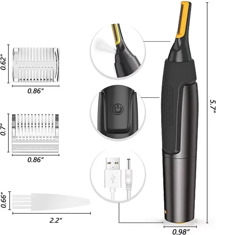 UltraThin Nose  Ear Hair Trimmer  Waterproof Portable Grooming Tool For Men 4