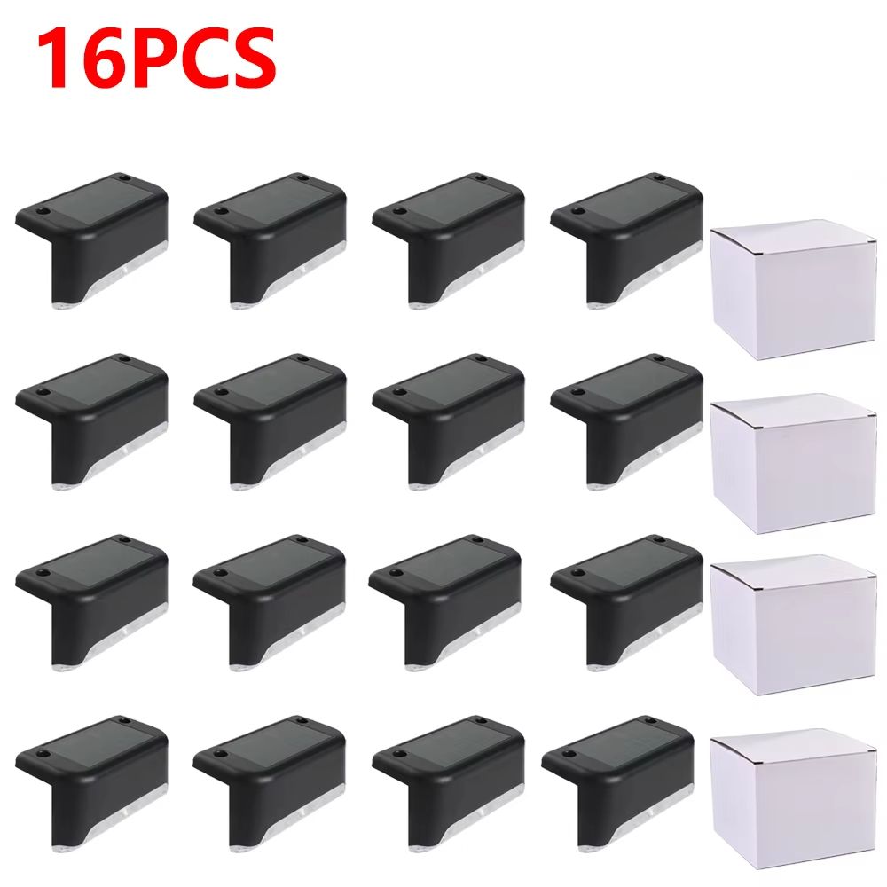 Solar LED Step Lights  Warm White Waterproof Outdoor Lighting For Stairs Patio  Fence 13