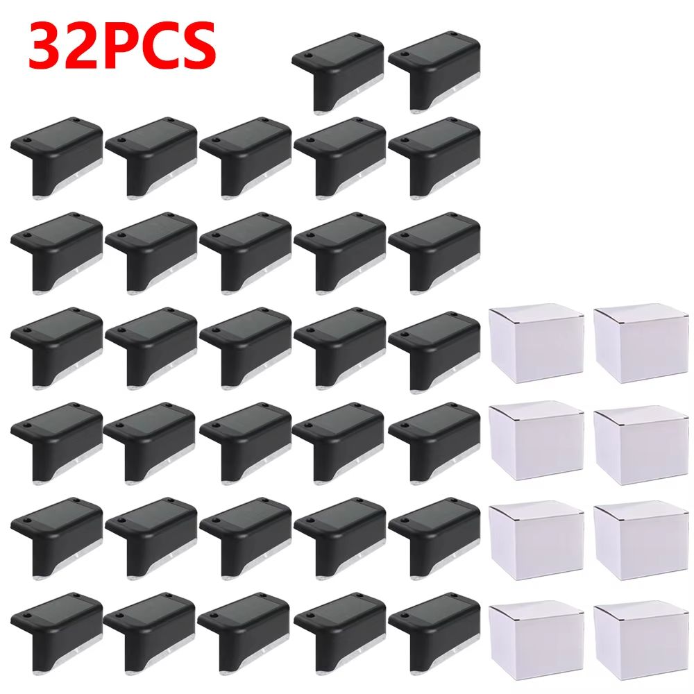 Solar LED Step Lights  Warm White Waterproof Outdoor Lighting For Stairs Patio  Fence 14