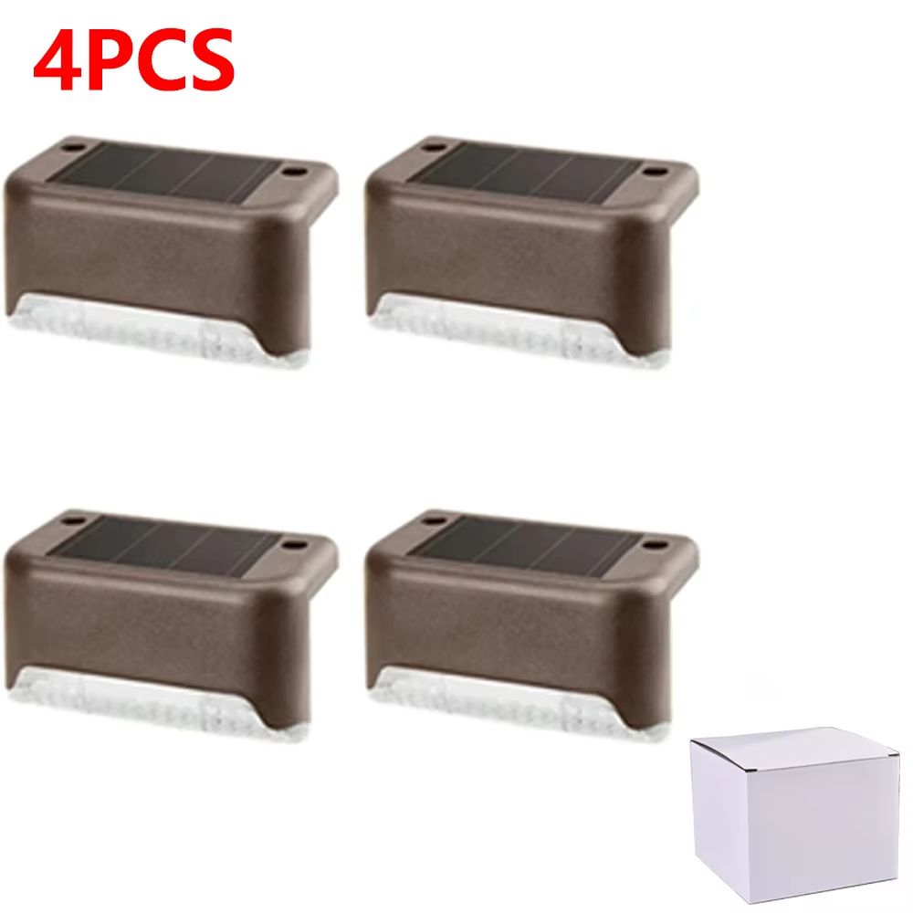 Solar LED Step Lights  Warm White Waterproof Outdoor Lighting For Stairs Patio  Fence 7