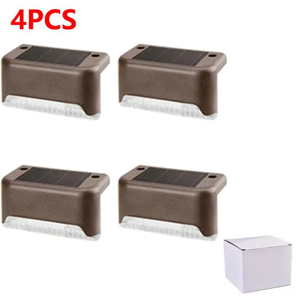 Solar LED Step Lights  Warm White Waterproof Outdoor Lighting For Stairs Patio  Fence 7