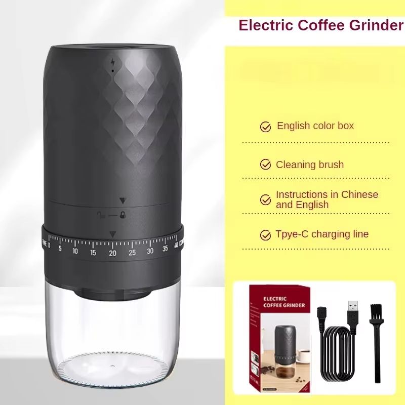 Rechargeable Electric Coffee Grinder  1800mAh Portable Burr Grinder With 40 Adjustable Settings 7