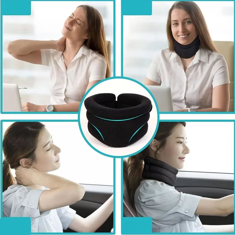 Adjustable Soft Cervical Neck Brace  Foam Support Collar For Pain Relief Travel  Posture Correction 2
