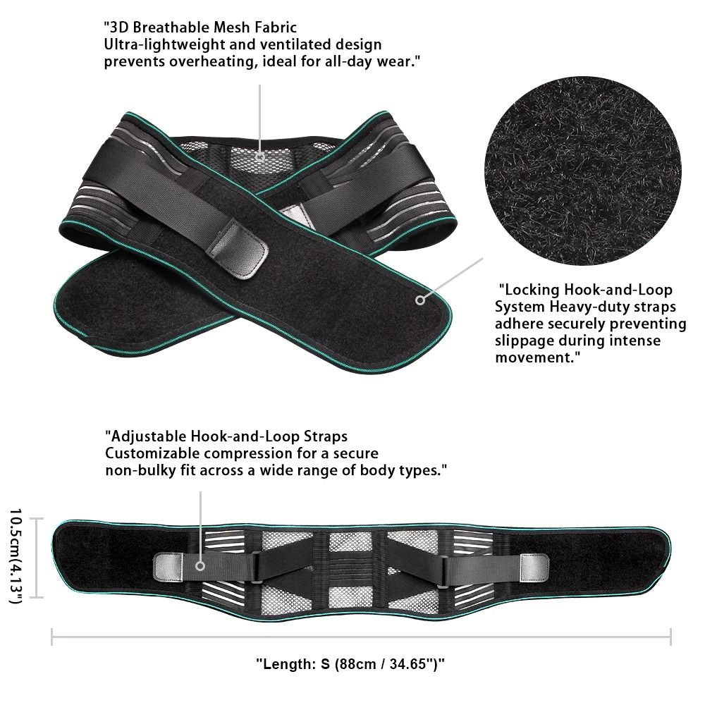 Adjustable Back Support Brace For Lower Back Pain Posture Correction Sciatica And Workout Recovery 5