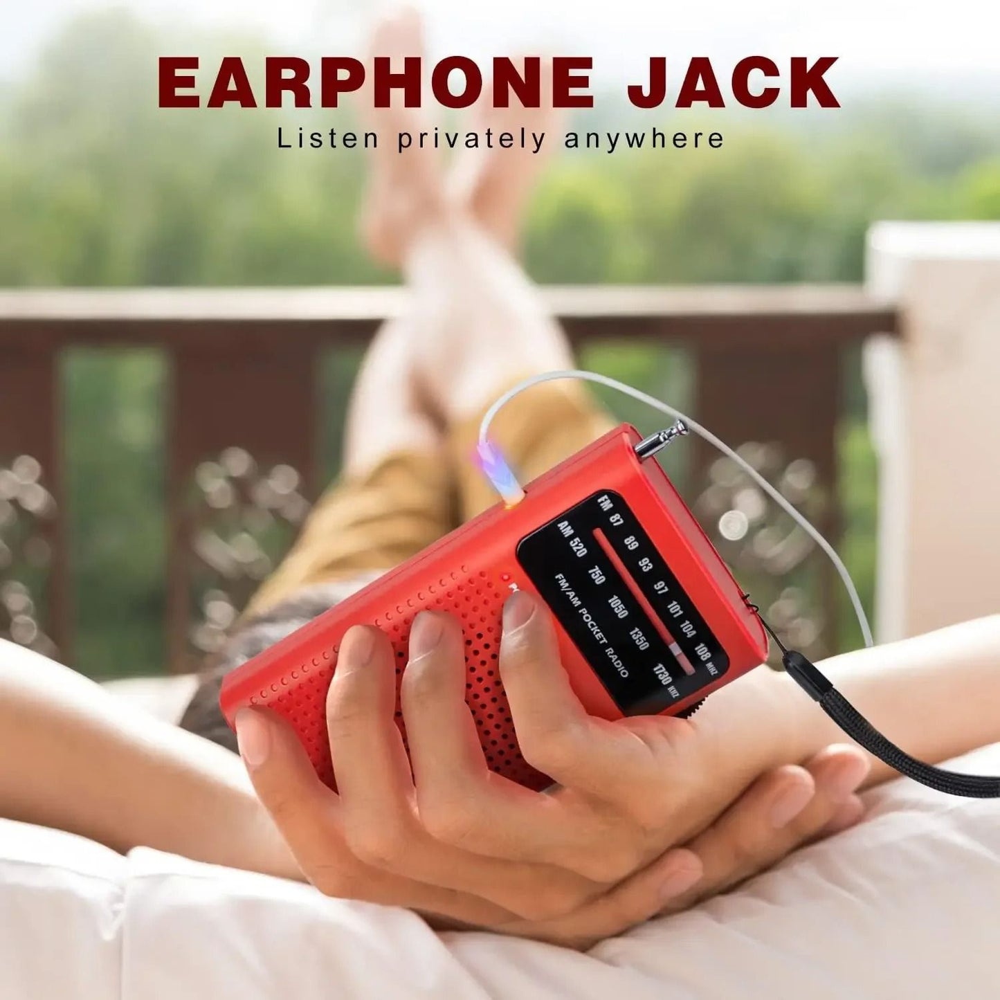 Mini Portable AM FM Radio With AA Battery Power  Pocket Size Analog Tuner For Travel And Emergency  3