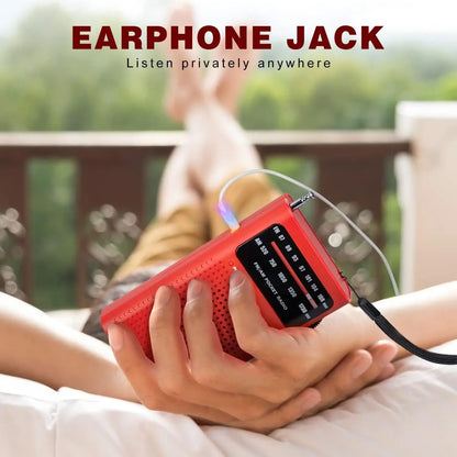 Mini Portable AM FM Radio With AA Battery Power  Pocket Size Analog Tuner For Travel And Emergency  3