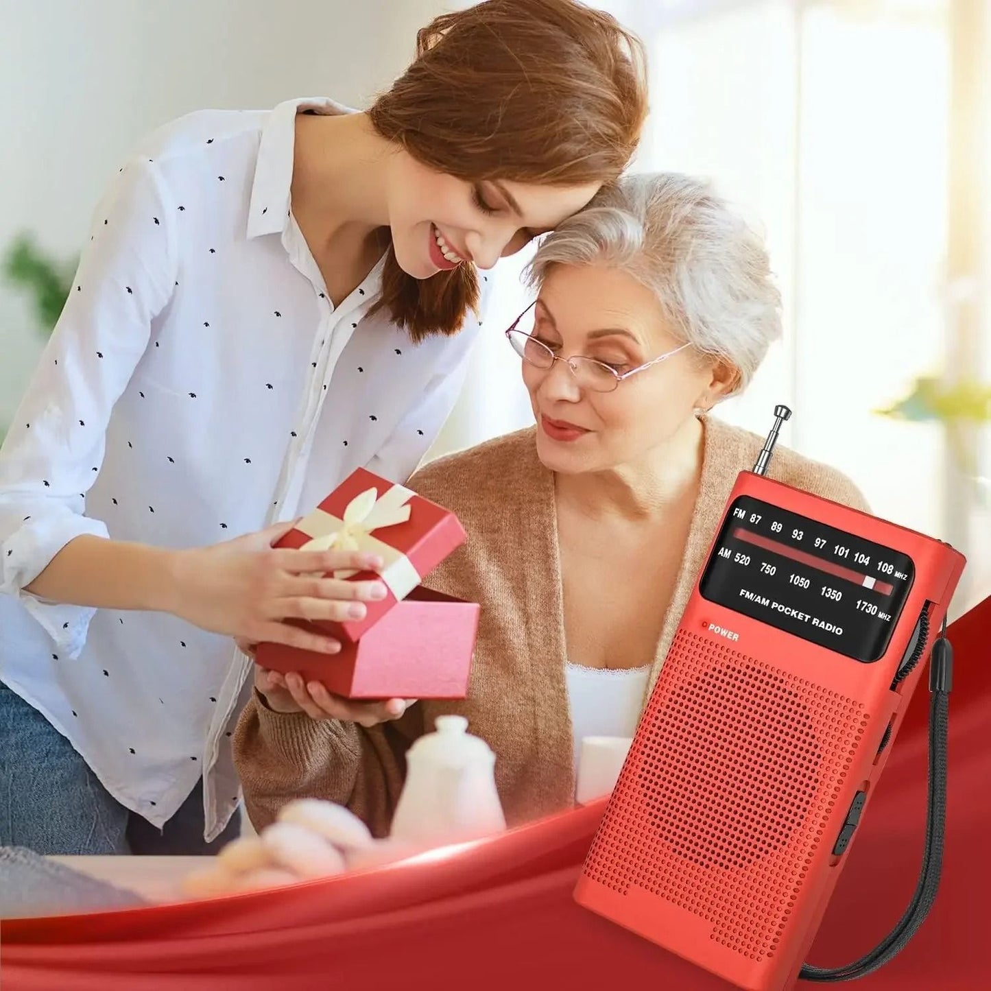 Mini Portable AM FM Radio With AA Battery Power  Pocket Size Analog Tuner For Travel And Emergency  5