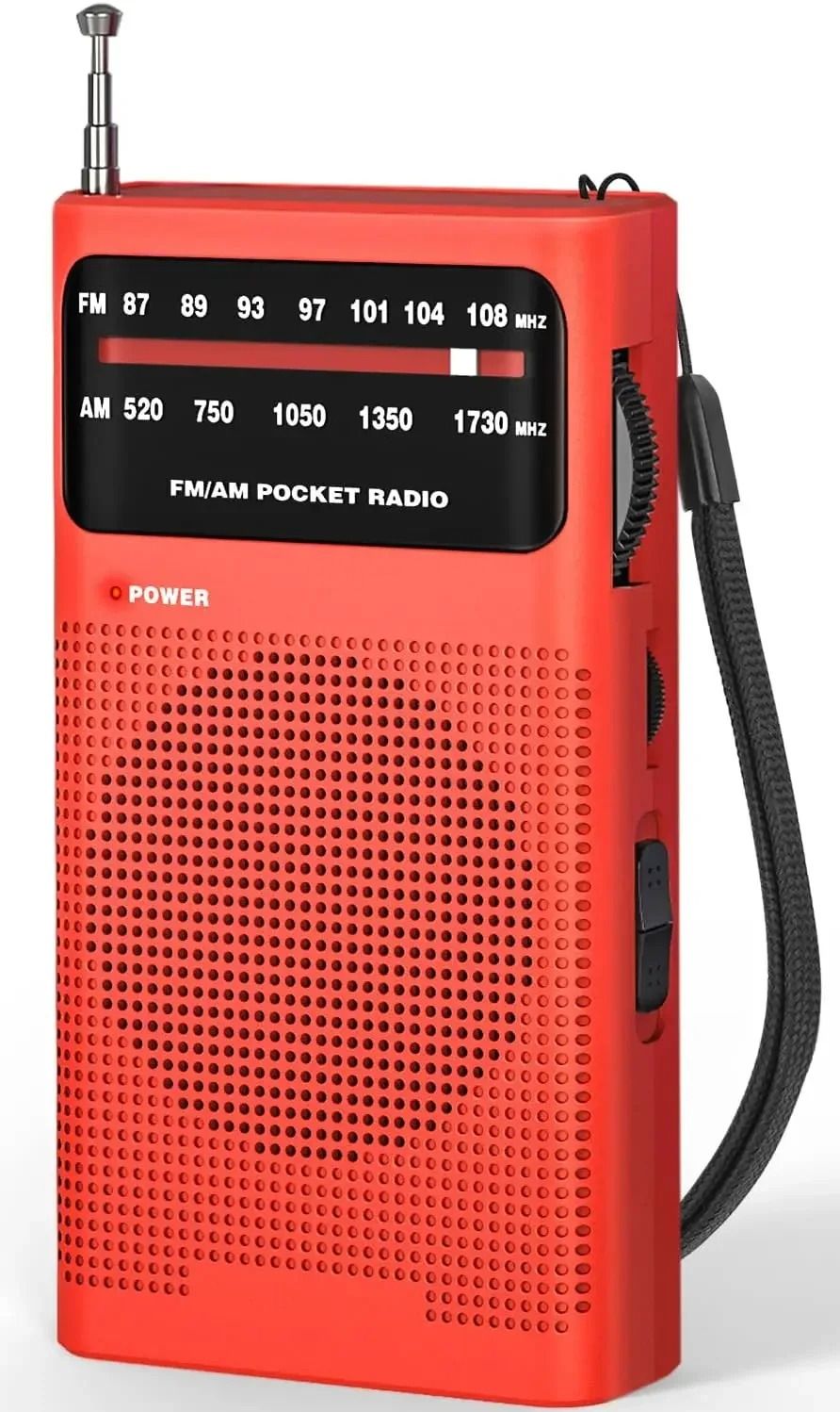 Mini Portable AM FM Radio With AA Battery Power  Pocket Size Analog Tuner For Travel And Emergency  7