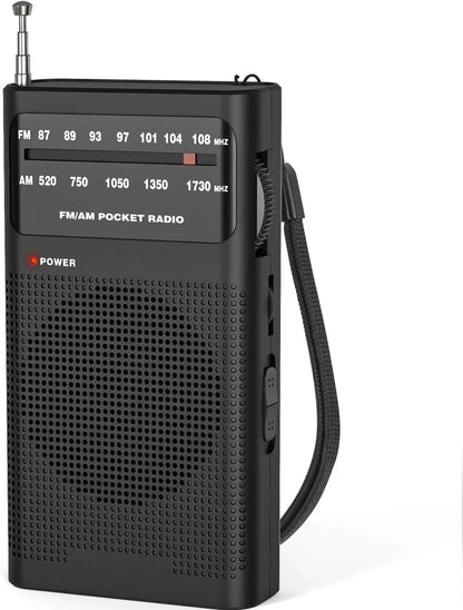 Mini Portable AM FM Radio With AA Battery Power  Pocket Size Analog Tuner For Travel And Emergency  8
