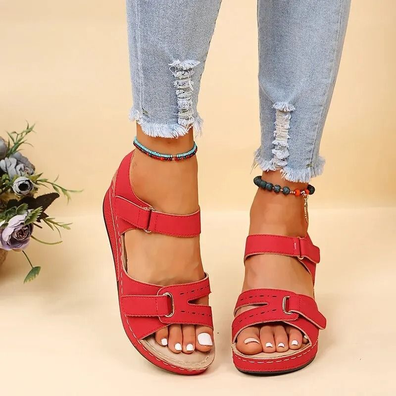 Summer Wedge Sandals For Women Lightweight Slip On Beach Platform Shoes 4