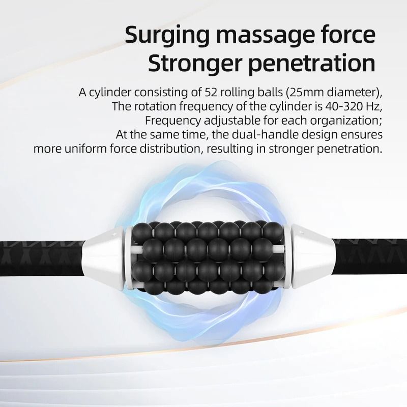360 Rotating Handheld Massage Roller For Full Body Muscle Relief 3