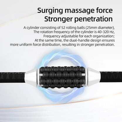360 Rotating Handheld Massage Roller For Full Body Muscle Relief 3