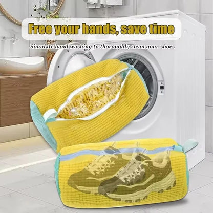 Premium Fluffy Laundry Shoe Bag With Zipper  Gentle Cleaning For Sneakers  Casual Shoes 1