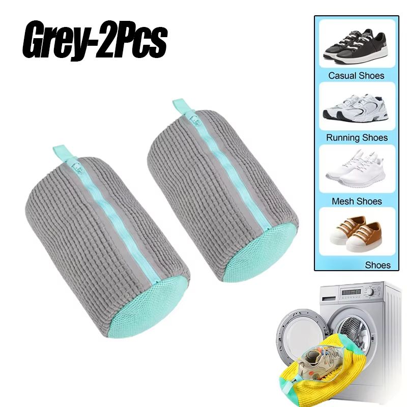 Premium Fluffy Laundry Shoe Bag With Zipper  Gentle Cleaning For Sneakers  Casual Shoes 10