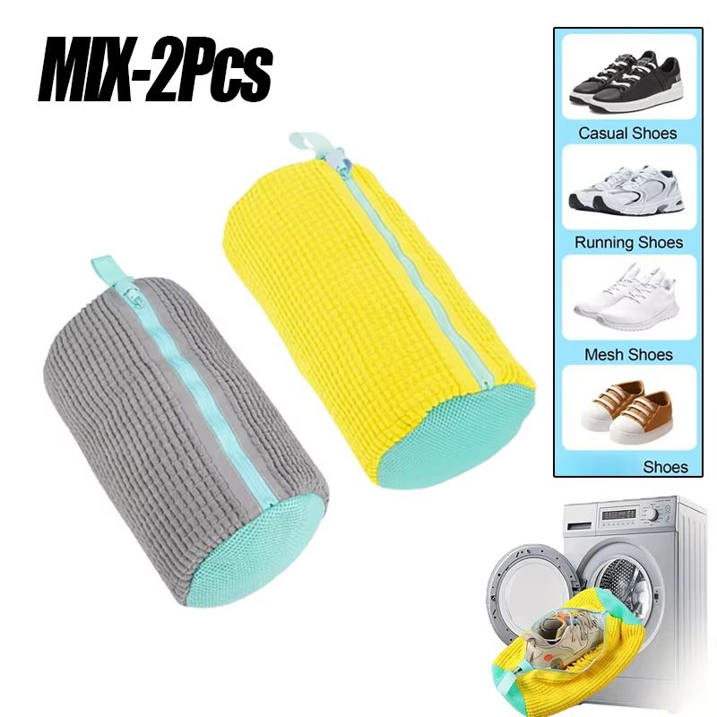 Premium Fluffy Laundry Shoe Bag With Zipper  Gentle Cleaning For Sneakers  Casual Shoes 11