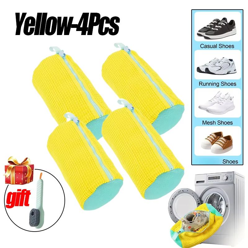 Premium Fluffy Laundry Shoe Bag With Zipper  Gentle Cleaning For Sneakers  Casual Shoes 12