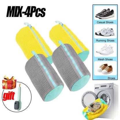 Premium Fluffy Laundry Shoe Bag With Zipper  Gentle Cleaning For Sneakers  Casual Shoes 14
