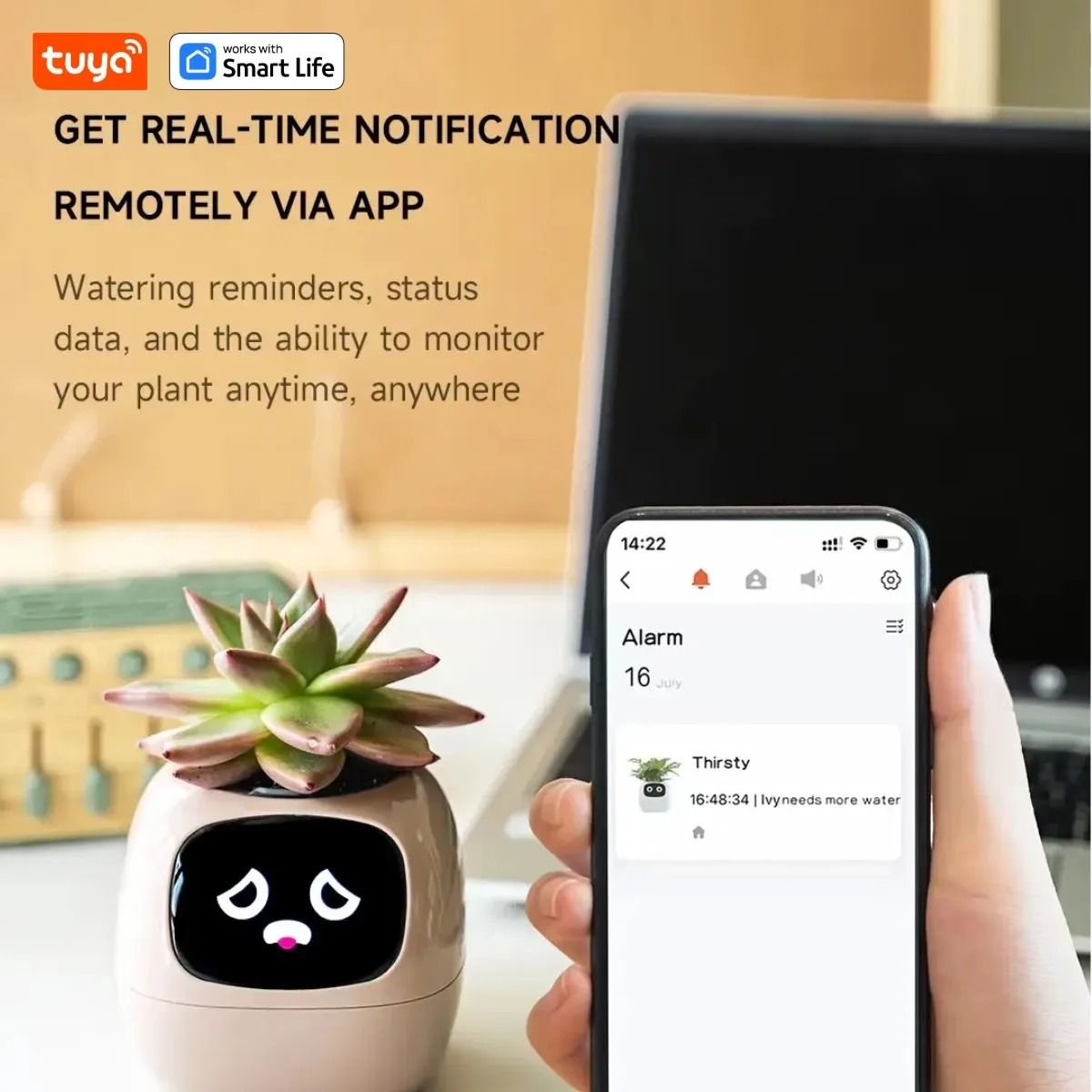 Smart Planter With AI Expressions And Sensors For Easy Plant Care 2