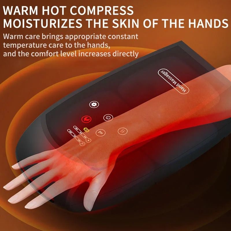 Cordless Electric Hand Massager With Heating And Air Compression 4