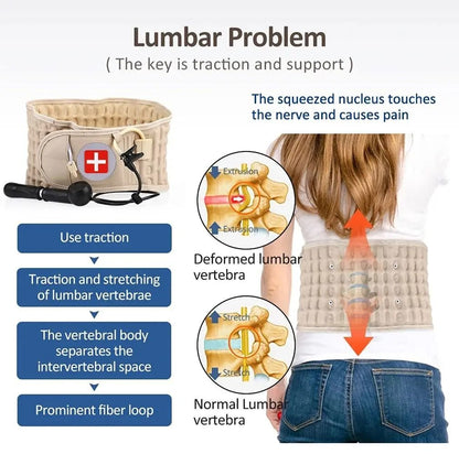 Adjustable Air Traction Back Brace For Lumbar Relief And Posture Support 2