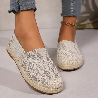 Lightweight SlipOn Casual Loafers For Women Lace Design Comfortable Everyday Sneakers 6