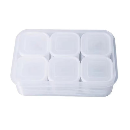 Premium 6Grid Refrigerator Organizer Box  Airtight Food Storage Container For Fruits Vegetables  Sp 6