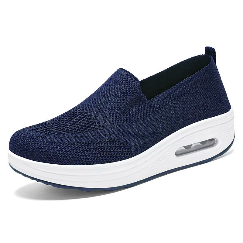 Lightweight Air Platform Slip On Sneakers For Women Casual Comfort Walking Shoes With Wedge Heel 9