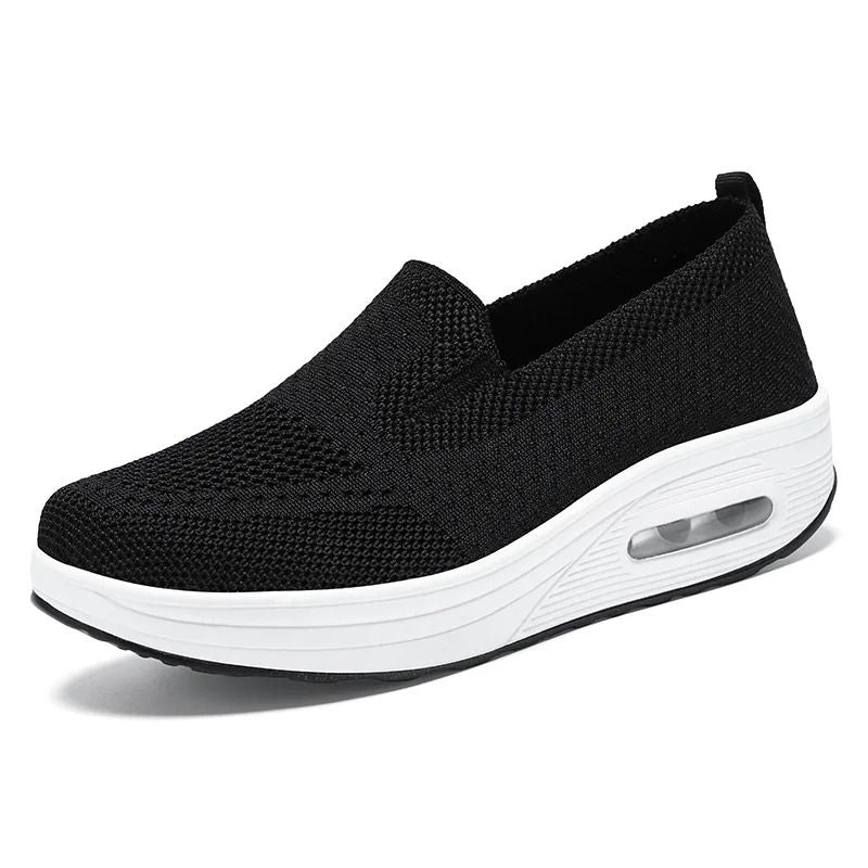 Lightweight Air Platform Slip On Sneakers For Women Casual Comfort Walking Shoes With Wedge Heel 7