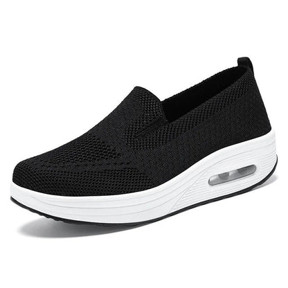 Lightweight Air Platform Slip On Sneakers For Women Casual Comfort Walking Shoes With Wedge Heel 7