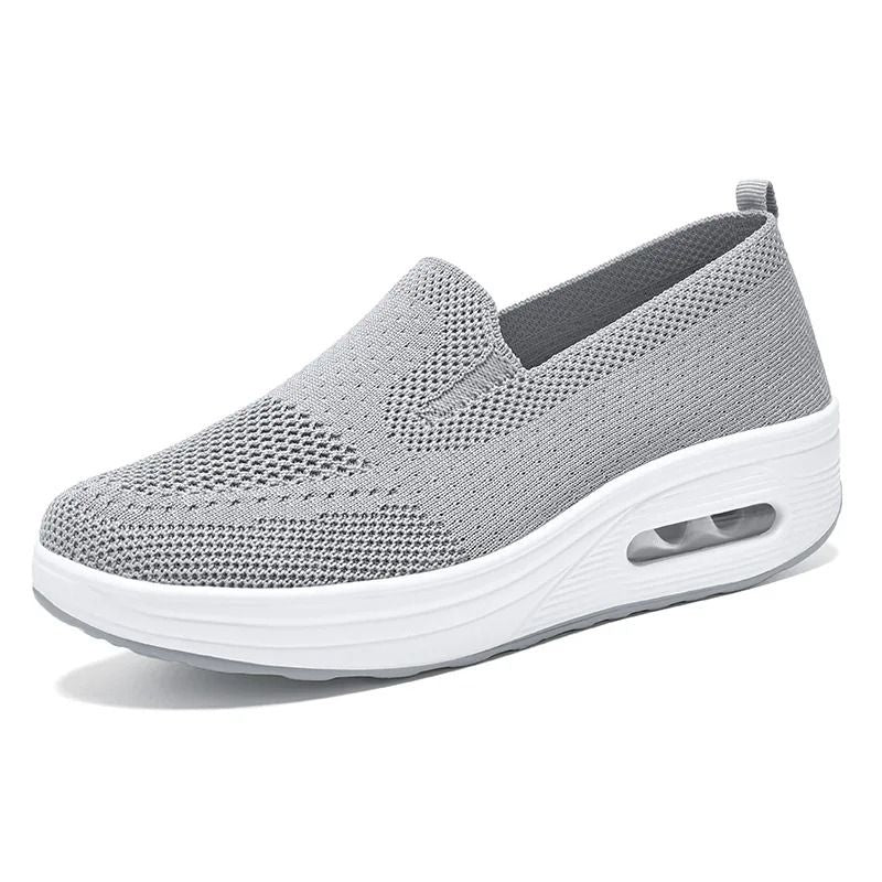 Lightweight Air Platform Slip On Sneakers For Women Casual Comfort Walking Shoes With Wedge Heel 8