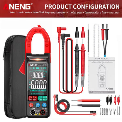 ANENG ST212 Color Screen Clamp Meter  AC DC Digital Multimeter With NCV And Temperature 10