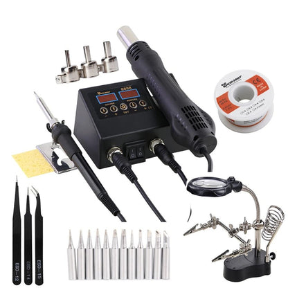 Electric Soldering Iron And Hot Air Gun 2 In 1 Station With Digital Display For Welding And Repair 1