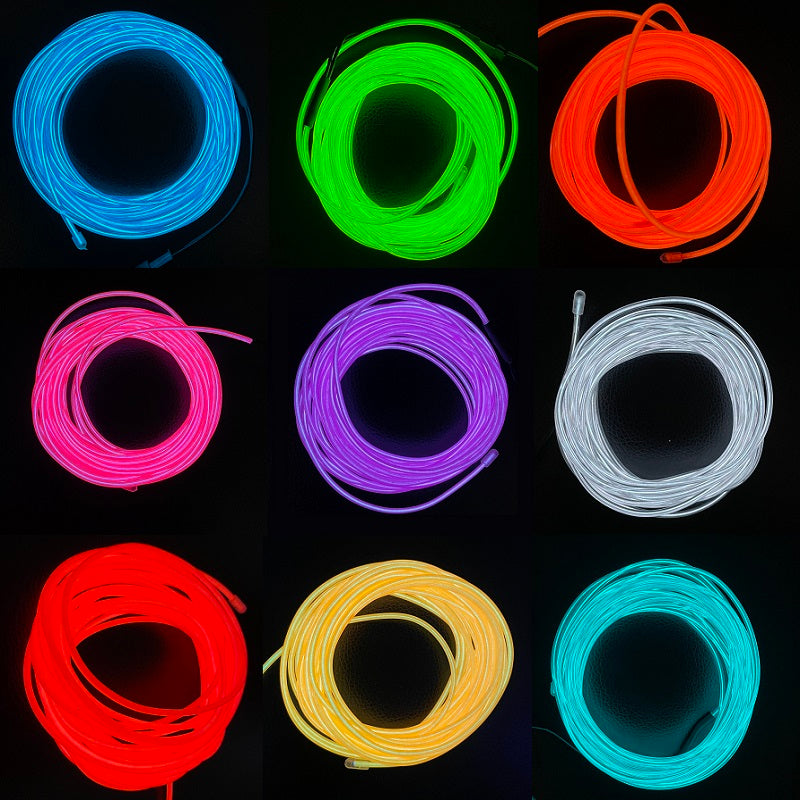 LED Glow Wire Neon Cable BatteryPowered Light Strip For Christmas DIY Projects Costumes Dance  Part 5