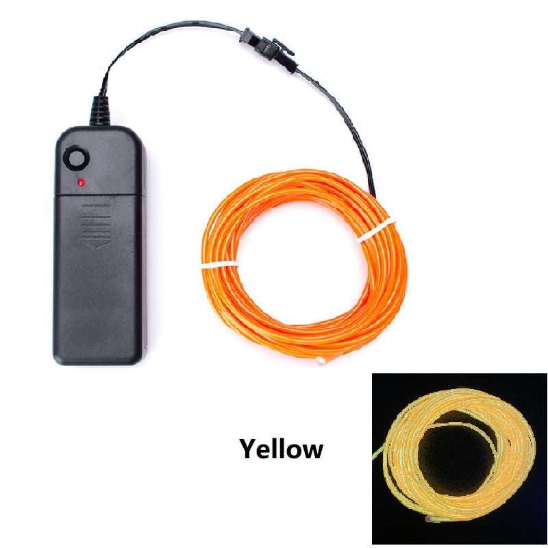 LED Glow Wire Neon Cable BatteryPowered Light Strip For Christmas DIY Projects Costumes Dance  Part 6