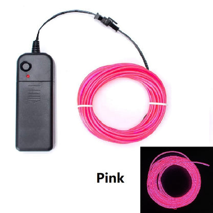 LED Glow Wire Neon Cable BatteryPowered Light Strip For Christmas DIY Projects Costumes Dance  Part 9