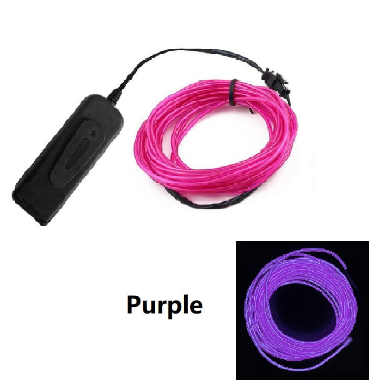 LED Glow Wire Neon Cable BatteryPowered Light Strip For Christmas DIY Projects Costumes Dance  Part 10