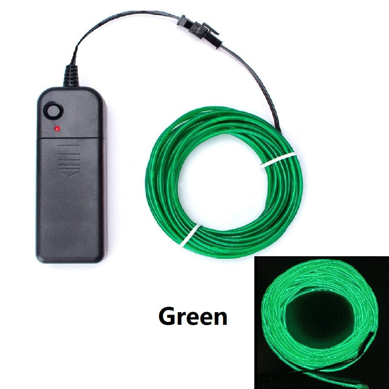 LED Glow Wire Neon Cable BatteryPowered Light Strip For Christmas DIY Projects Costumes Dance  Part 11