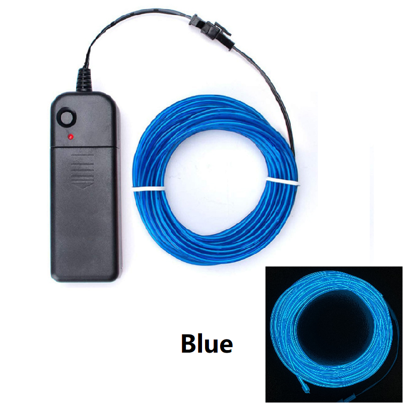 LED Glow Wire Neon Cable BatteryPowered Light Strip For Christmas DIY Projects Costumes Dance  Part 13