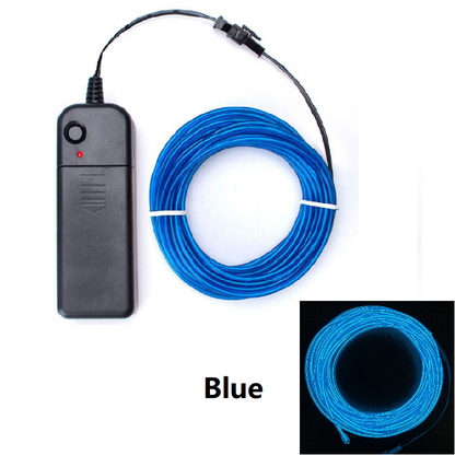 LED Glow Wire Neon Cable BatteryPowered Light Strip For Christmas DIY Projects Costumes Dance  Part 13