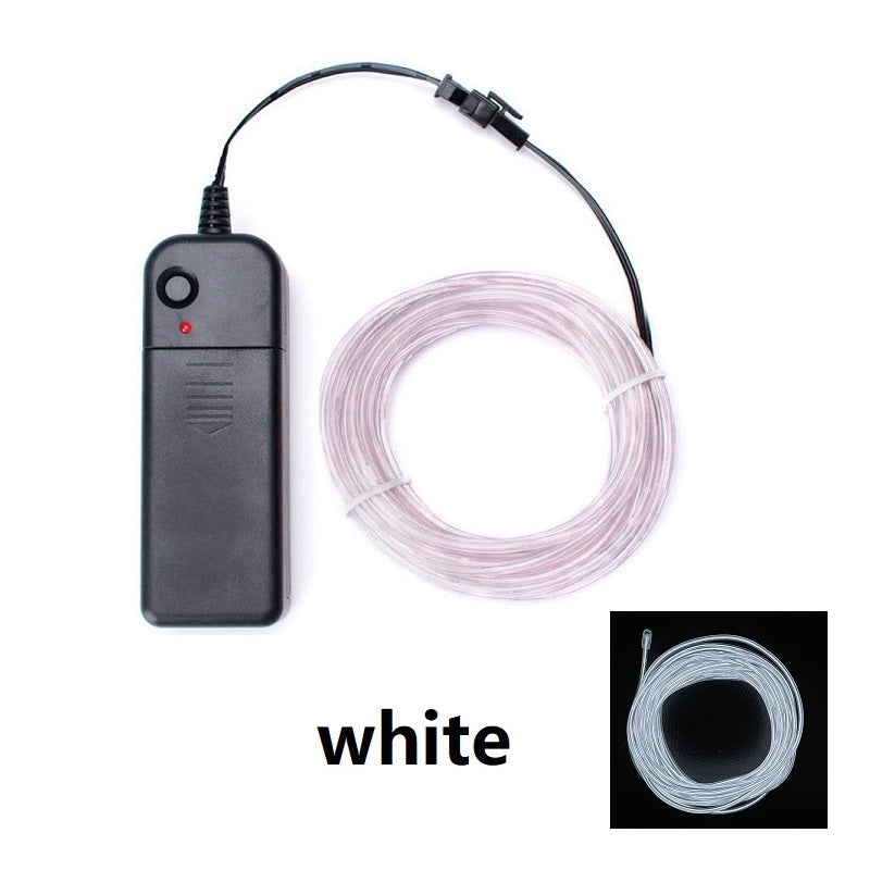 LED Glow Wire Neon Cable BatteryPowered Light Strip For Christmas DIY Projects Costumes Dance  Part 15