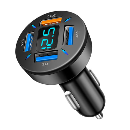 66W Quick Charge Car Phone Charger, PD & QC3.0 4 Port USB Cigarette Lighter Adapter for iPhone, Xiaomi, Samsung