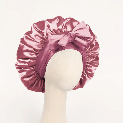 Satin Bonnet & Silk Sleep Set – Adjustable Bonnet for Sleeping with Tie Band, Hair Bonnet for Women & Men, Includes Eye