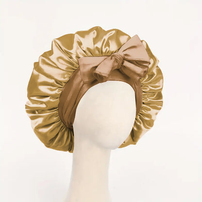Satin Bonnet & Silk Sleep Set – Adjustable Bonnet for Sleeping with Tie Band, Hair Bonnet for Women & Men, Includes Eye
